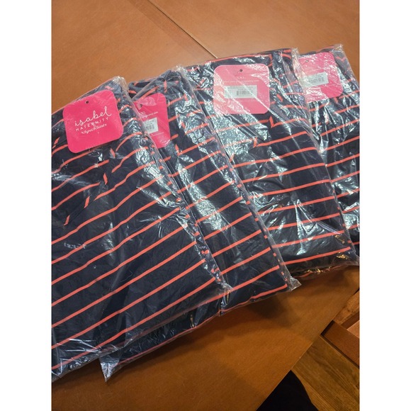 LOT OF 4 Isabel Maternity Women's Short Sleeve Midi DresS Blue Orange Size XXL - Picture 3 of 6